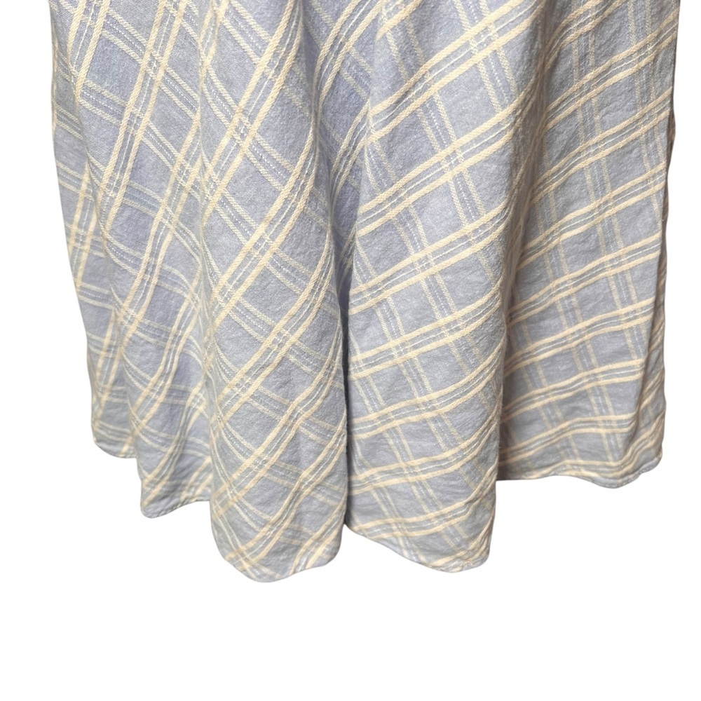 Draper James Linen Blend Embroidered Eyelet Blue White Pinafore Ruffle Dress 12 - Picture 16 of 16